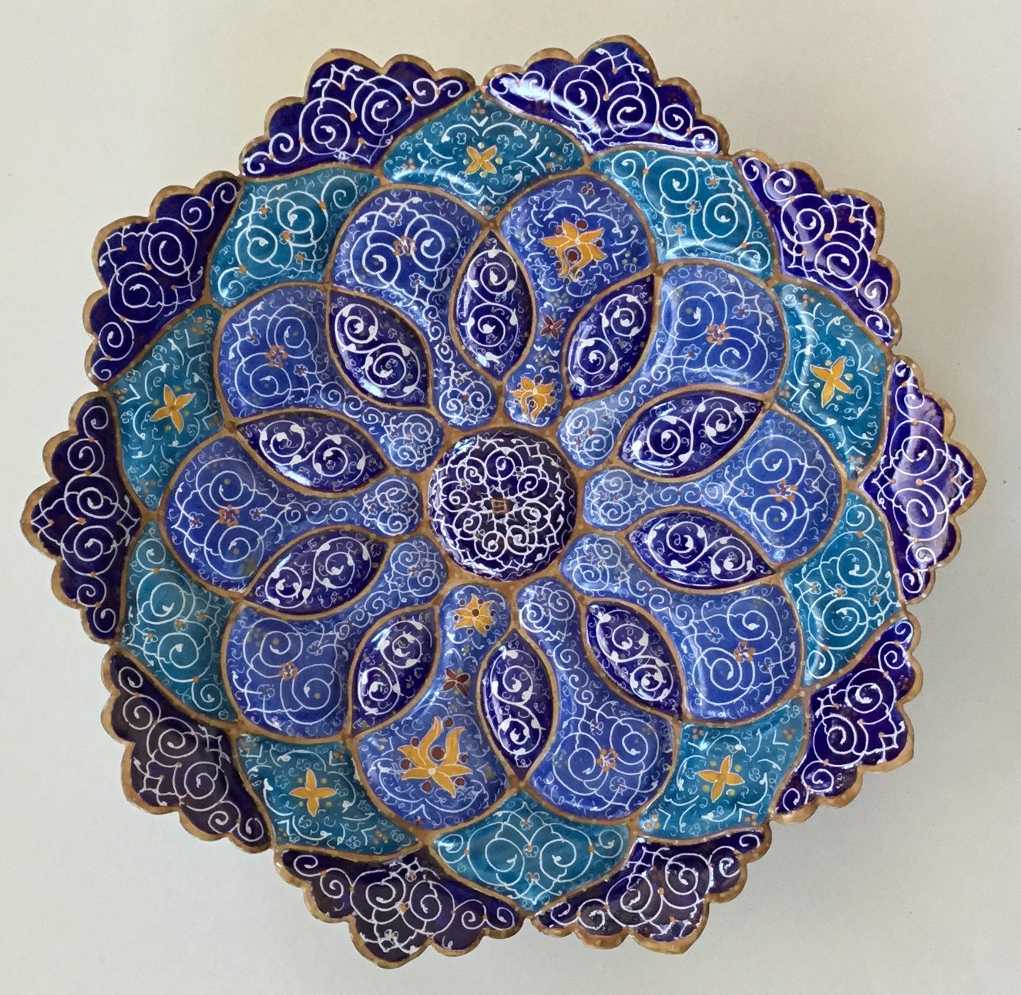 Minakari Iran Handicraft Handmade Ethnic Iranian Floral Enamel Meenakari Art
