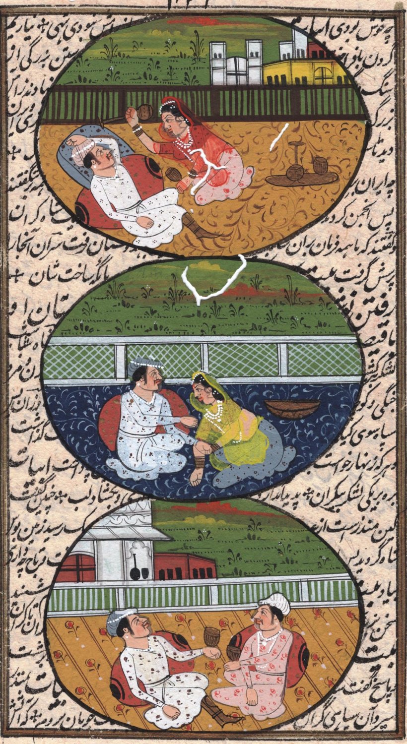 Mughal Miniature Art Handmade Indian Classical Harem Watercolor Folk Painting