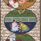 Mughal Miniature Art Handmade Indian Classical Harem Watercolor Folk Painting