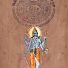 Shiva Vishnu Harihara Painting Handmade Indian Miniature Hindu Deity Ethnic Art