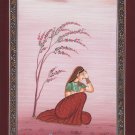 Indian Ragamala Ethnic Folk Painting Handmade Rajasthan Miniature Ragini Art