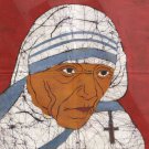 Mother Teresa Batik Art Handmade Indian Tribal Cotton Ethnic Wall Decor Painting