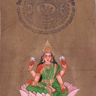 Lakshmi Hindu Goddess Art Handmade Indian Miniature Holy Religion Deity Painting