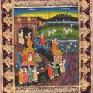 Indian Rajasthan Rajput Royal Procession Painting Handmade Ethnic Miniature Art