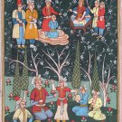 Mughal Miniature Painting Handmade Emperor Akbar Moghul Dynasty Indian Artwork
