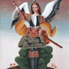 Archangel Samuel Peruvian Indian Art Handmade Peru Ethnic Watercolor Painting