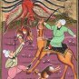 Persian Dragon Art Indian Illuminated Manuscript Handmade Miniature Painting