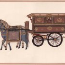 Indian Miniature Painting Handmade Rajasthani Ethnic Paper Art Horse Chariot