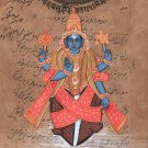 Kurma Vishnu Second Avatar Painting Handmade Indian Hindu Deity Watercolor Art
