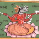 Tantrik Mahavaraha Vishnu Boar Avatar Painting Handmade Asian Indian Tantric Art