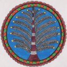 Madhubani Painting Indian Mithila Miniature Handmade Tree of Life Ethnic Art