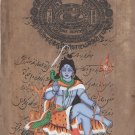 Shiva Artwork Handmade Old Stamp Paper Indian Religious Shiv Hindu God Painting