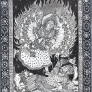 Pattachitra Odisha Durga Goddess Painting Handmade Indian Mahishasura Ethnic Art