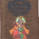Krishna Radha Handmade Painting Hindu Religious God Goddess Watercolor Image Art
