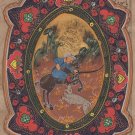Persian Indian Miniature Handmade Painting Illustrated Islamic Muslim Folk Art