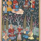 Mughal Miniature Painting Handmade Emperor Akbar Moghul Dynasty Indian Artwork