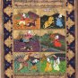 Handmade Indo Persian Miniature Painting Islamic Tazhib Ethnic Royal Hunt Art