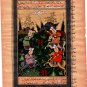 Persian Polo Miniature Painting Handmade Ottoman Turkish Style Islamic Folk Art