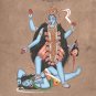 Kali Ma Art Handmade Hindu Goddess Divine Mother Old Stamp Paper Ethnic Painting