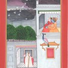 Krishna Radha Kangra Pahari School Art Handmade Indian Miniature Hindu Painting