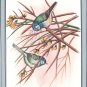 Sparrow Bird Painting Handmade Indian Miniature Silk Ethnic Folk Home Decor Art