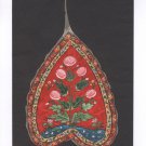 Nature Peepal Leaf Painting Handmade Indian Miniature Floral Wall Decor Artwork