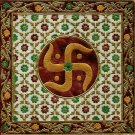 Meenakari Indian Painting Handmade Floral Hindu Symbol Jaipur Minakari Decor Art