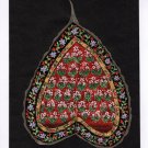 Peepal Leaf Mughal Floral Painting Handmade Indian Miniature Decor Nature Art