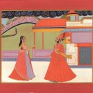 Kota Painting Handmade Indian Miniature Maharajah Maharani Rajasthani Folk Art