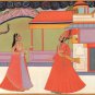 Kota Painting Handmade Indian Miniature Maharajah Maharani Rajasthani Folk Art
