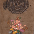 Ganesha Mouse Vahana Painting Handmade Indian Miniature Ethnic Ganesh Hindu Art