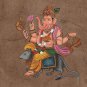 Ganesha Mouse Vahana Painting Handmade Indian Miniature Ethnic Ganesh Hindu Art