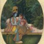 Krishna Radha Mehendi Art Handmade Indian Miniature Hindu Krishn Decor Painting