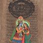 Krishna Radha Religious Art Hindu Handmade God Goddess Watercolor Image Painting