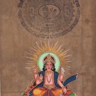 Surya Sun God Hindu Art Handmade Indian Miniature Ethnic Aditya Deity Painting