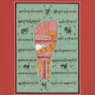 Vishnu Pada Footprint Tantrik Painting Handmade India Hindu God Foot Tantric Art