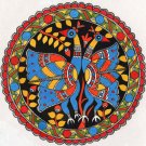 Madhubani Flora Fauna Art Handmade Indian Tribal Folk Mithila Decor Painting