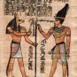 Egyptian Papyrus Anubis Osiris Painting Handmade Egypt Miniature Historical Art
