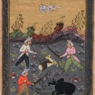 Persian Miniature Art Illuminated Manuscript Muslim Islamic Calligraphy Painting