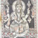 Kalamkari Goddess Painting Handmade Indian Ethnic Folk Cotton Fabric Design Art