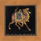 Indian Animal Camel Painting Handmade Rajasthani Bird Miniature Decor Folk Art
