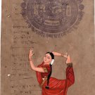 Bharatanatyam Indian Classical Dance Miniature Painting Tamil Nadu Ethnic Art Bharatanatyam Indian Classical Dance Miniature Painting Tamil Nadu Ethnic Art