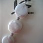 Genuine three Round Flat Fresh Water coin pearls necklace
