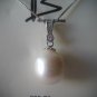 Genuine Fresh Water Pearl & Zirconia Silver Pendant Necklace