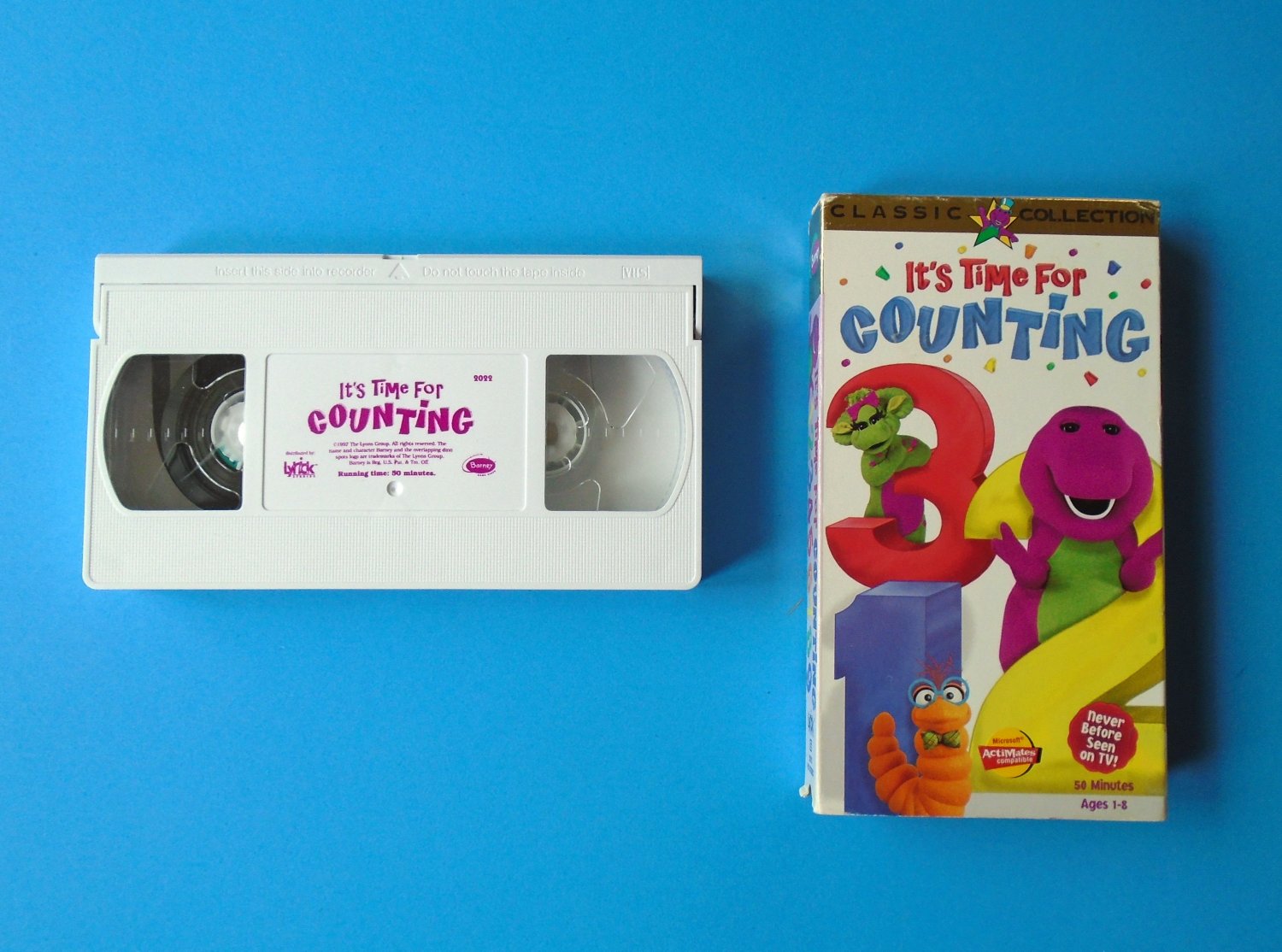 Barney It Time For Counting Vhs Tapes