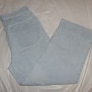 Women's Faded Glory Pant Capris size 8 blue white pin