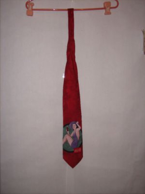 Men's Coca Cola Authentic Red 100% Silk Tie EUC