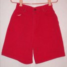 USA Red Denim Jean Shorts size 12 AVG