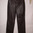 Tommy Hilfiger Brown 100% Leather Pants size 4 NWOT