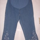 Oh Mamma Maternity Blue Denim Jean Capris size M
